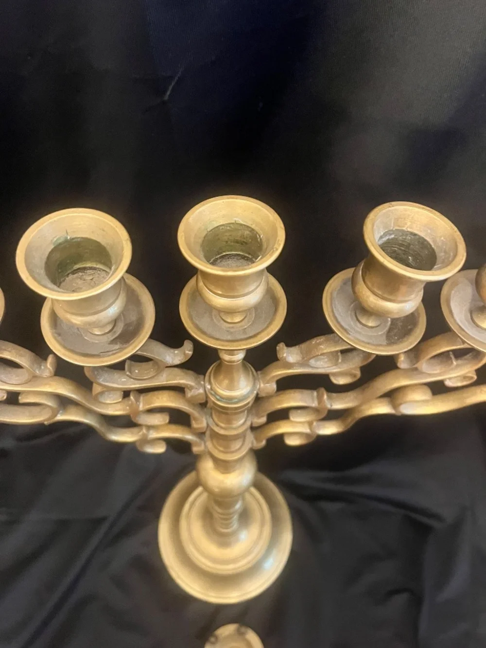 Grand 19th Century Brass Chanukah Menorah